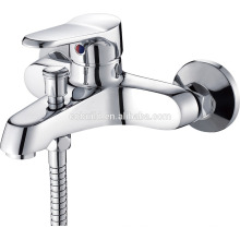 KTM-08 novo chegada duplo buraco na parede sólida cromo de cobre acabado banheiro chuveiro torneira da banheira faucet